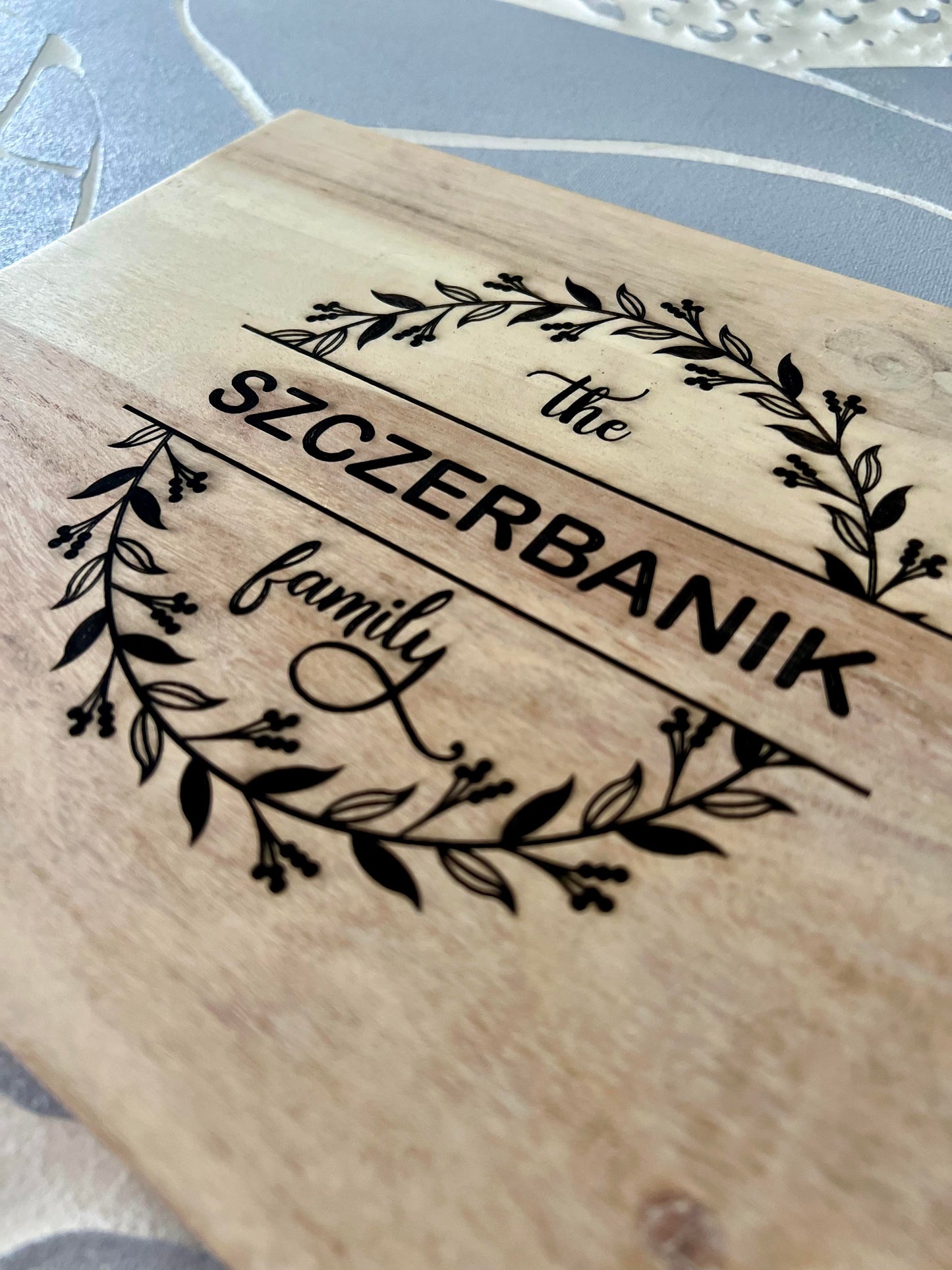 Engraved Family Cutting Board