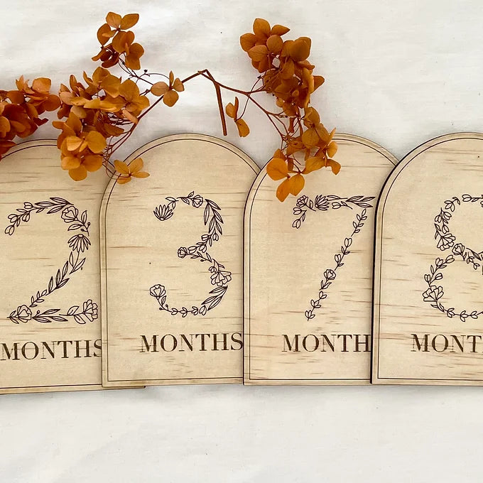 Floral Arch Month Milestone Discs