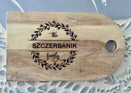 Engraved Family Cutting Board