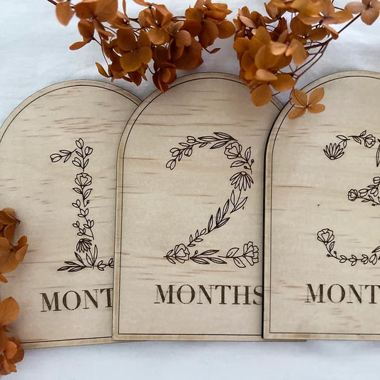 Floral Arch Month Milestone Discs