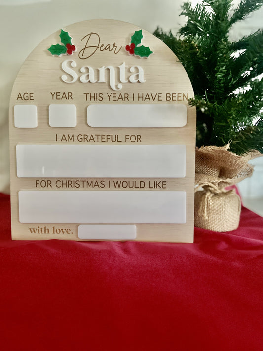 Dear Santa Plaque