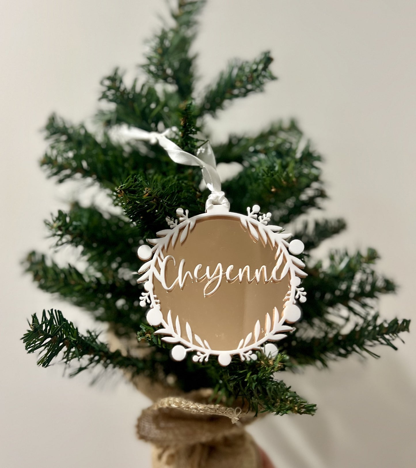 Personalised Mirror Name Bauble