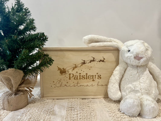 Personalised Wooden Christmas Box