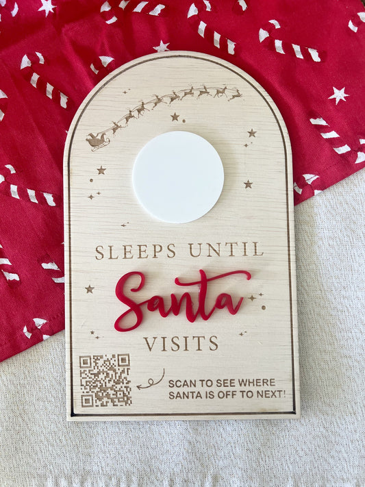 Christmas Countdown Plaque (with optional QR code)